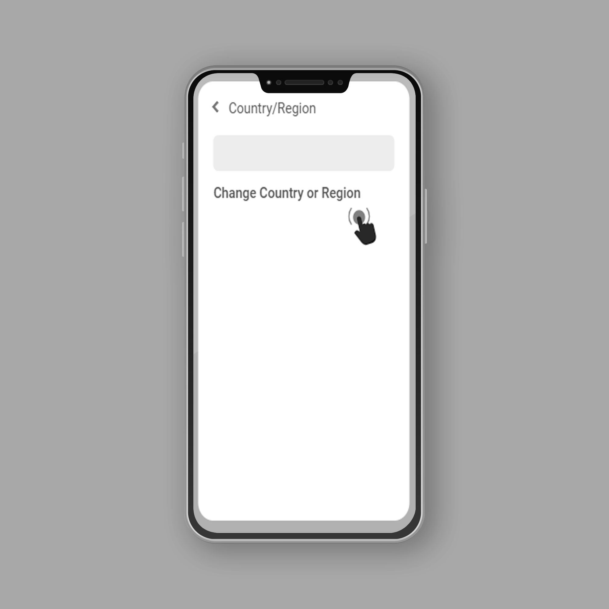 5. Press "Change Country or Region"